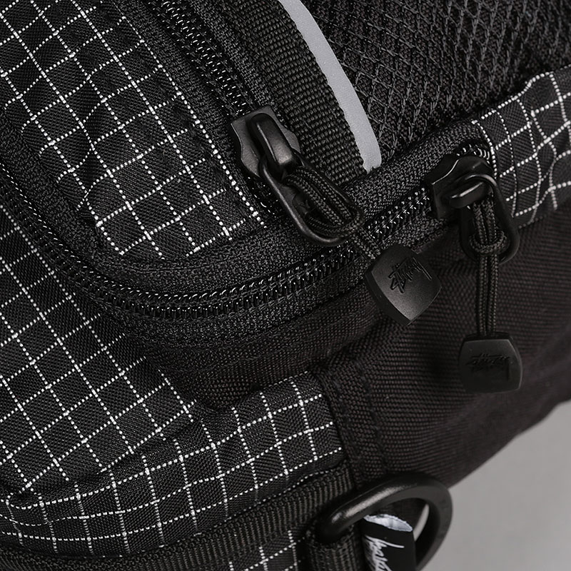 черное сумка через плечо Stussy Ripston Nylon Shoulder Bag 134185-black - цена, описание, фото 3